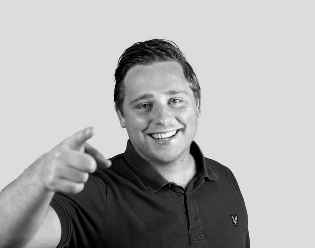 Portret Tijmen zwart wit