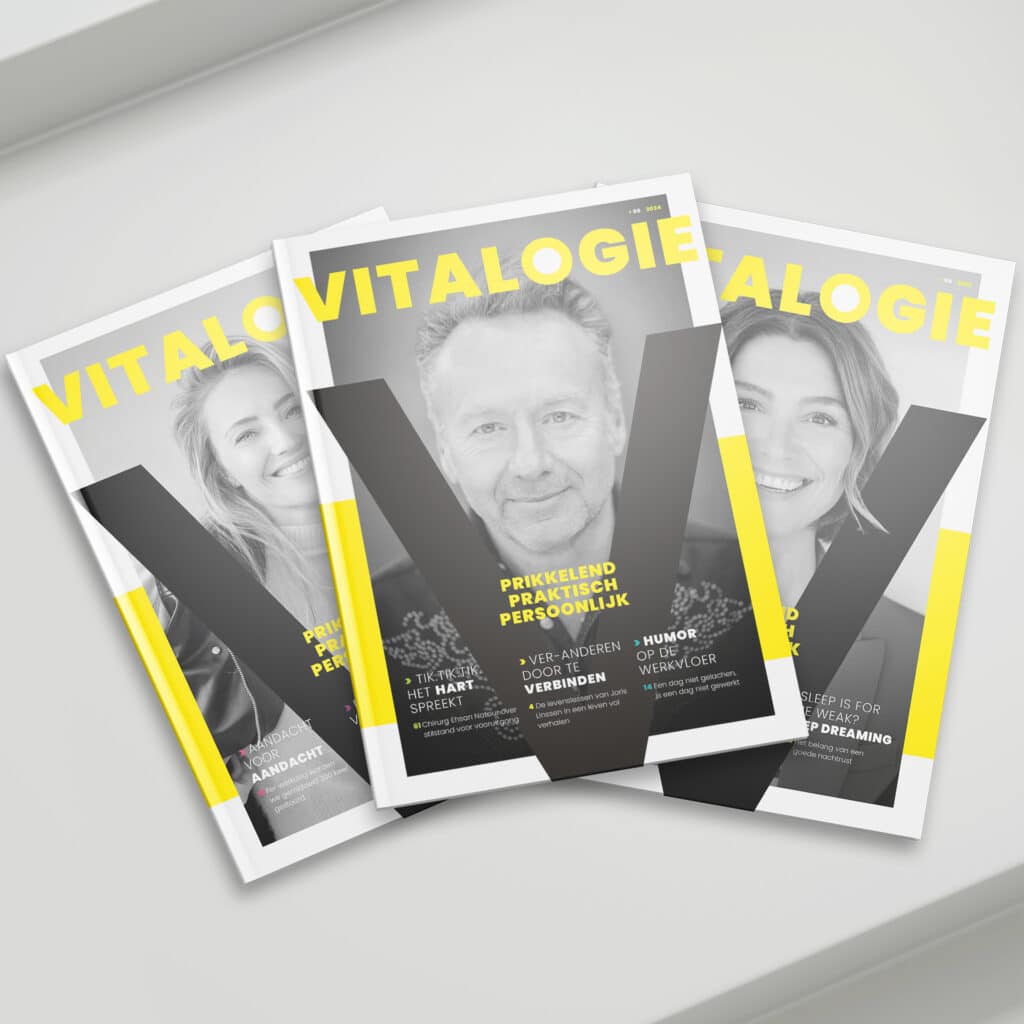 Drie Vitalogie magazines.