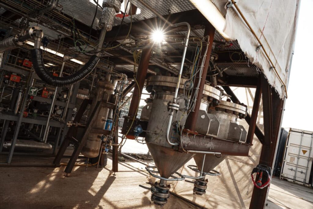 Industriële installatie van RIFT voor Iron Fuel Technology.